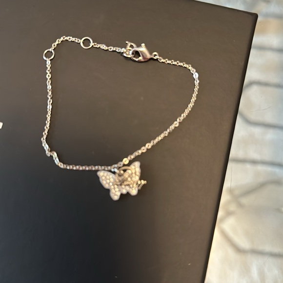 Dior Silver Crystal Embellished Butterfly Adjustable Bracelet, with COA - Picture 6 of 6